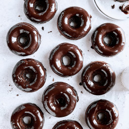 baked chocolate buttermilk doughnuts