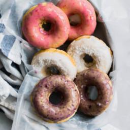 Baked Coconut Donuts with Berry Glaze (The All American Donuts!)