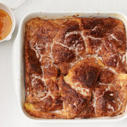Baked Croissant French Toast With Orange Syrup
