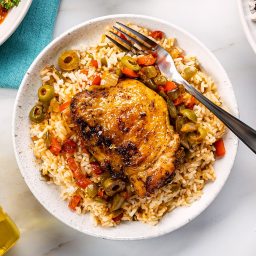 Baked Cuban mojo chicken and rice