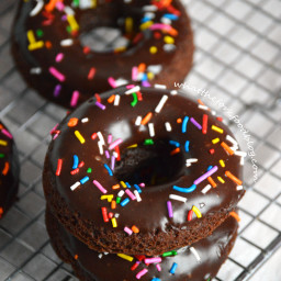 Baked Double Chocolate Donuts