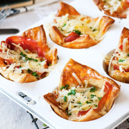 Baked egg cups with prosciutto, Gruyère and truffle oil