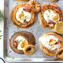 Baked Egg in a Hole Bagels