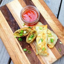 Baked Egg Rolls with Bacon and Sweet Chili Dipping Sauce