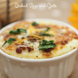 Baked Eggs and Grits