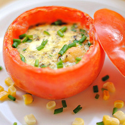 Baked Eggs in Tomato Cups