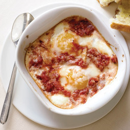 Baked Eggs in Tomato-Parmesan Sauce
