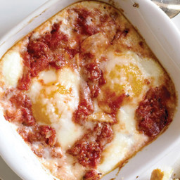 Baked Eggs in Tomato-Parmesan Sauce