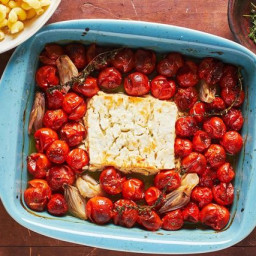 Baked Feta, Tomatoes and Pasta