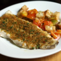 Baked Fish with Savory Bread Crumbs