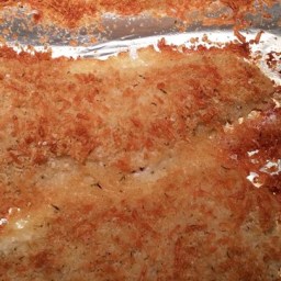 Baked Flounder with Panko and Parmesan
