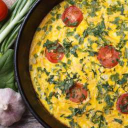 Baked Frittata with Tomato and Goat Cheese