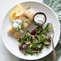 Baked Grouper with Dill-Caper Cream