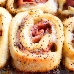 Baked Ham and Cheese Rollups