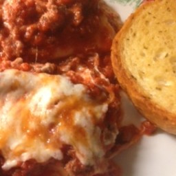 Baked Manicotti with Meat Sauce