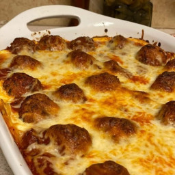 Baked Meatballs and Spaghetti