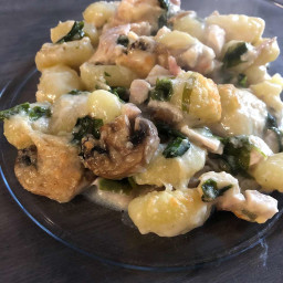 Baked Mushroom, Spinach, and Chicken Gnocchi