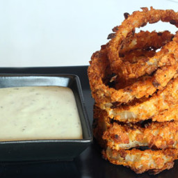 Baked Nacho Cheese Crusted Onion Rings