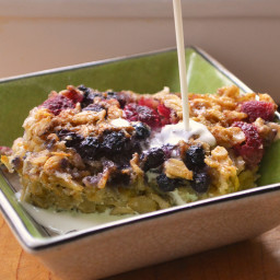 Baked Oatmeal with Berries & Lentils