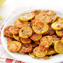 Baked Parmesan Yellow Squash Rounds