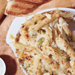 Baked Penne with Farmhouse Cheddar and Leeks