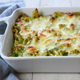 Baked Penne with Spinach, Ricotta & Fontina