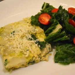 Baked, Potato, Leek and Spinach Frittata
