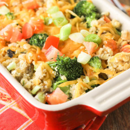 Baked Quinoa Casserole with Chicken and Broccoli