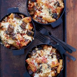 Baked Rigatoni with Eggplant, Tomatoes and Ricotta Recipe