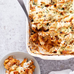 Baked Rigatoni with Vegan Meat Sauce