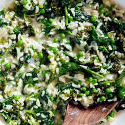 Baked Risotto With Greens and Peas
