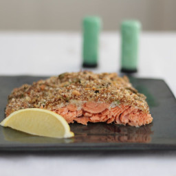 Baked Salmon With Almond Flaxseed Crumbs