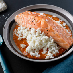 Baked Salmon With Coconut-Tomato Sauce