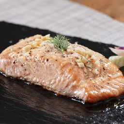 Baked Salmon  With  honey   And Lemon