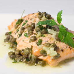 Baked Salmon with Lemon Caper Butter Recipe