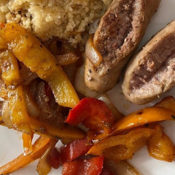 Baked Sausage, Peppers and Onions Sheet Pan Dinner