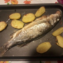 Baked Sea Bass with Slow Cooked Fennel And Potato And Sor