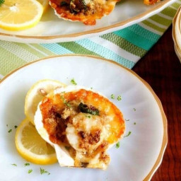 Baked Sea Scallops with Crispy Gluten Free Topping