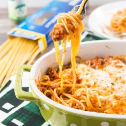 Baked Spaghetti with Meat Sauce