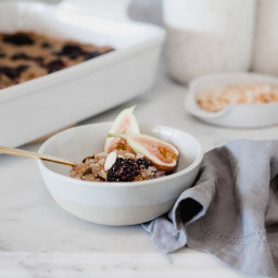 Baked Steel Cut Oatmeal with Berries
