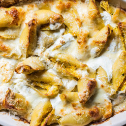 Baked Stuffed Shells with Squash and Burrata