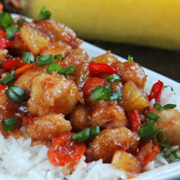 Baked Sweet and Sour Chicken, Pineapple and Peppers