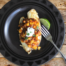 Baked Tilapia with Spicy Tropical Salsa