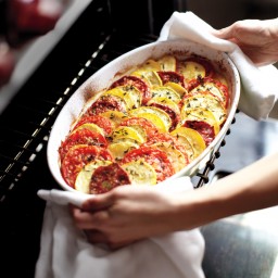 Baked Tomatoes, Squash, and Potatoes