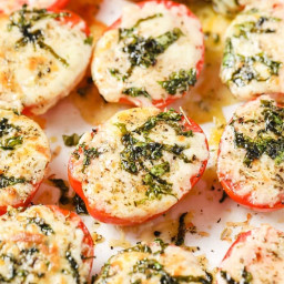 Baked Tomatoes With Parmesan And Mozzarella Cheese