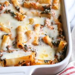 Baked Ziti with Spinach