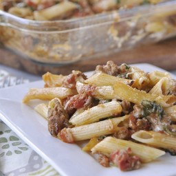 Baked Ziti with Spinach and Sausage