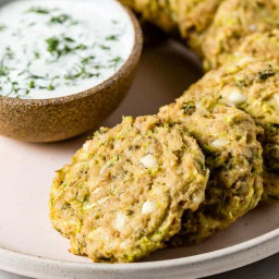 Baked Zucchini Fritters with Breadcrumbs