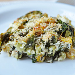Baked Zucchini, Spinach, and Feta
