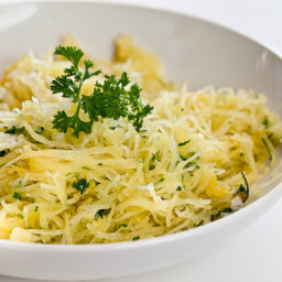 Baked Spaghetti Squash with Garlic and Butter Recipe